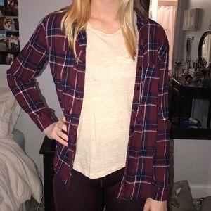 Burgundy flannel